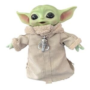 12" Grogu Baby Yoda Plush w/ Pendant Mattel Star Wars The Mandalorian